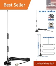 20-1300MHz Magnetic Base Police Scanner Antenna - BNC Male Connector