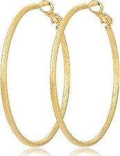 14K Gold Hoop Earrings for Women Stunning Oversized Gold Hoop Chunky Earrings fo