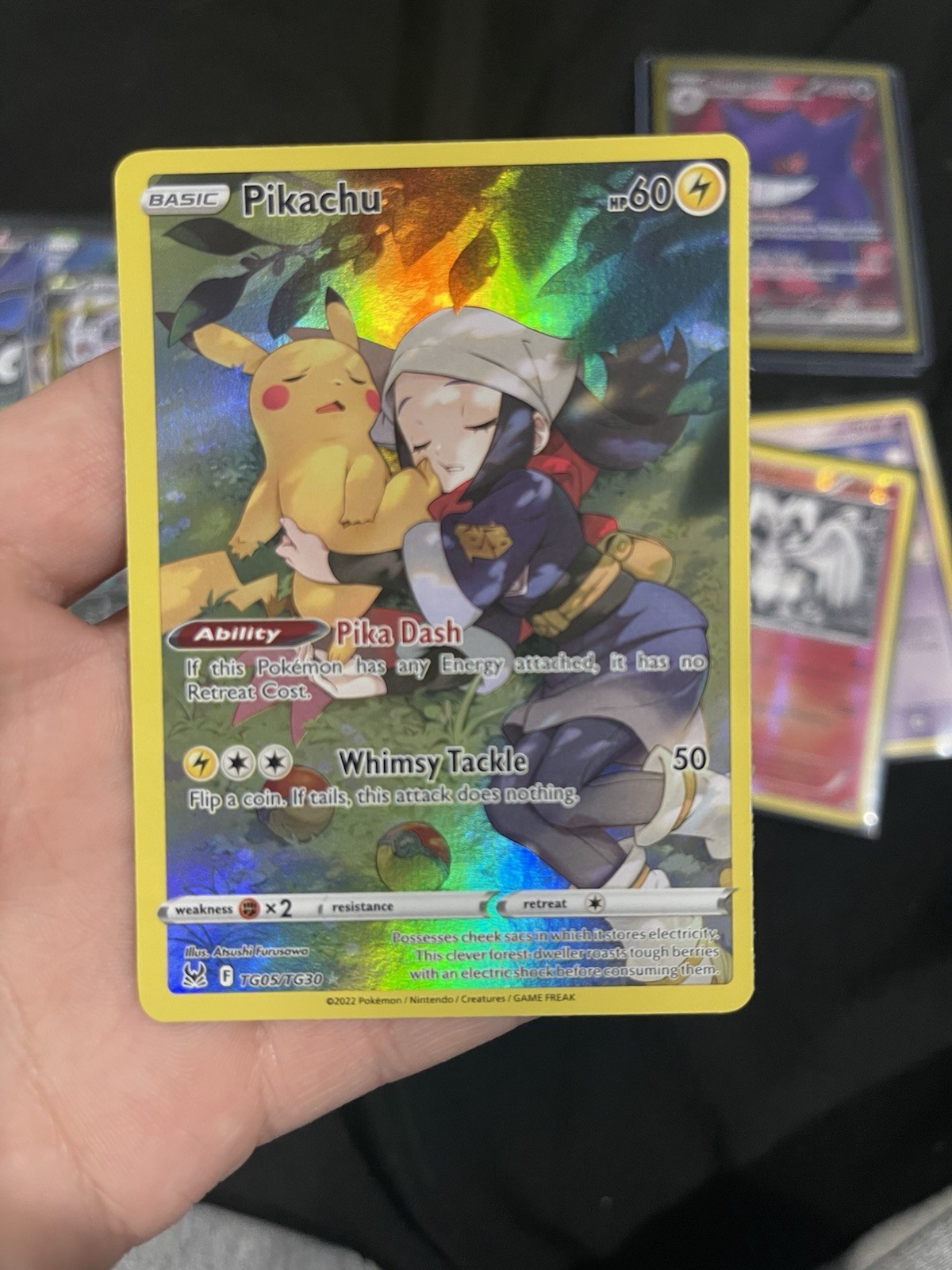 Pikachu TG05/TG30 Swsh11 Lost Origin Trainer Gallery Full Art Holo UR