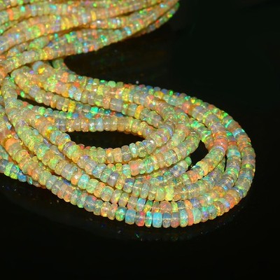 Ethiopian Opal Beads Rondelle Opal Beads Fire Opal Beads Gift For Sister 529