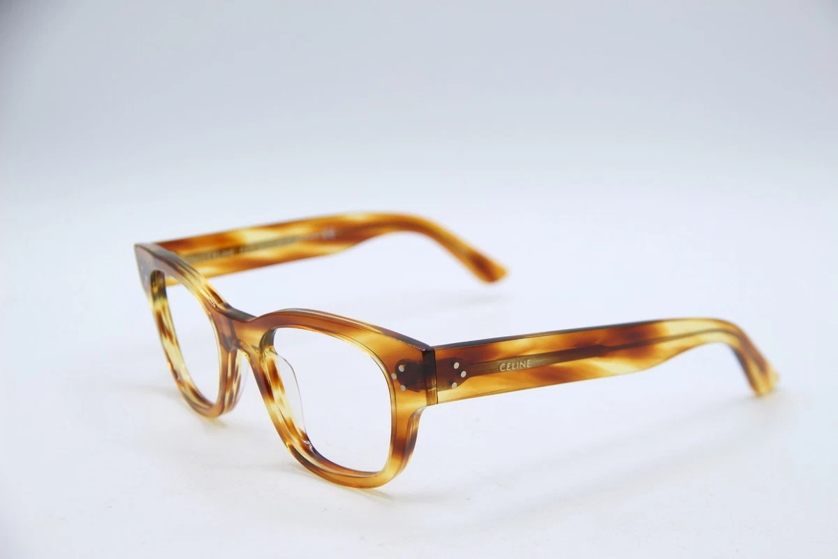NEW  Celine CL50011F 56 Amber Brown Havana Unisex Eyeglasses  Authentic CELINE Brown Eyeglass Frames for sale | eBay main image 3