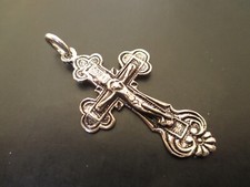 CROCIFISSI ORTODOSSI IN ARGENTO STERLING CROCE BENEDETTA A GERUSALEMME #77