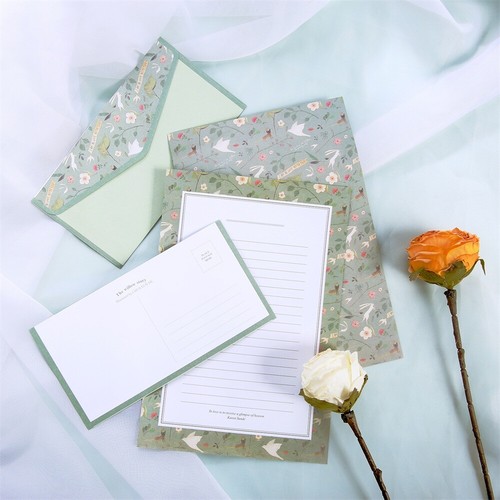 6Pcs Stationery Letter Paper 3Pcs Envelopes for Wedding Thankgiving Invitations - Picture 40 of 45