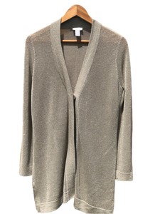 metallic gold cardigan sweater