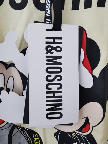 BNWT 2018 H&M x Moschino Disney Mickey & Minnie Print T-Shirt Size Medium * NEW - Picture 4 of 12