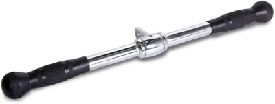 Fitness Tricep Bar Press Down Rubber Stoppers Strength Machine Attachment 20 in