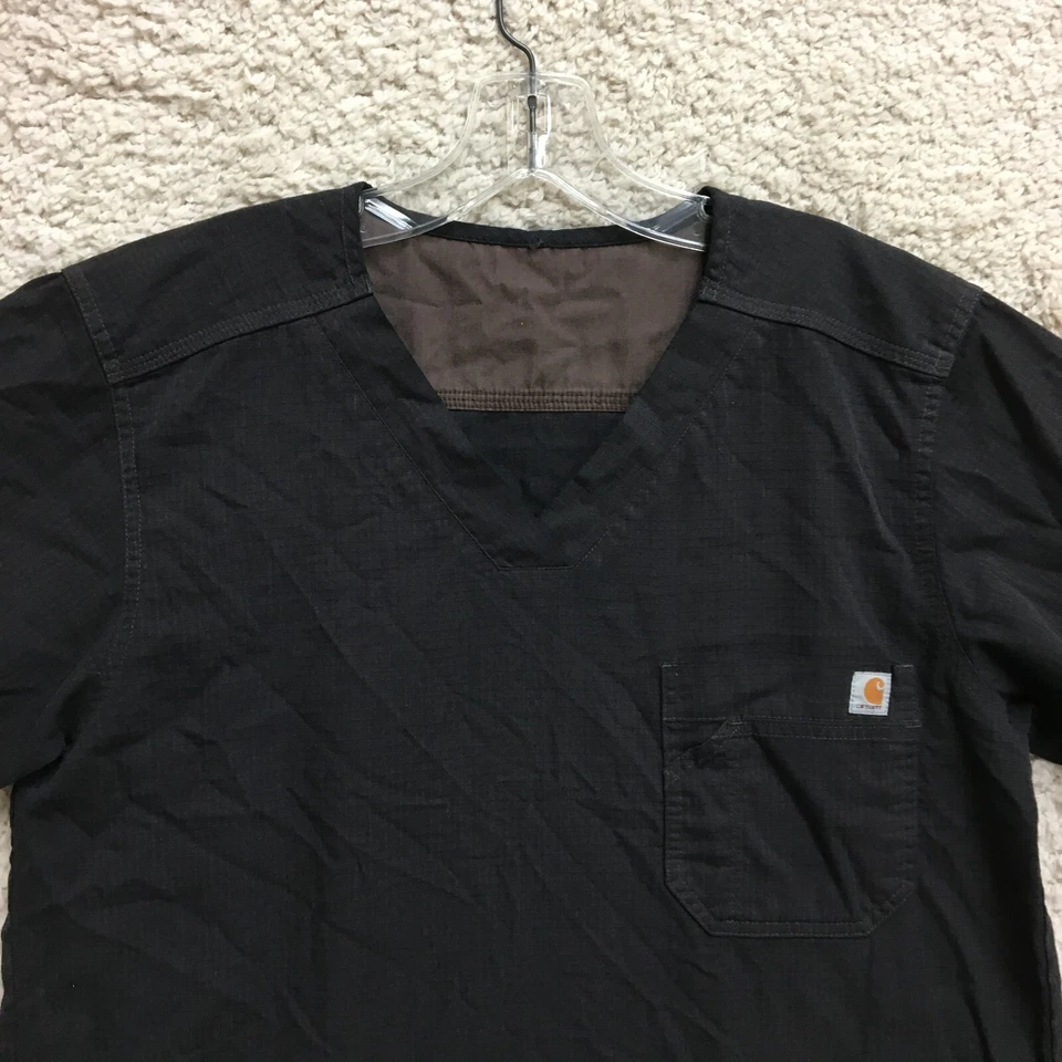 Blusa Médica Carhartt Grande Adulto Gris Ripstop Uniforme Utilitario Enfermería Médica Para Hombres Foto 2 de 4