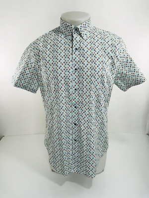 ROBERT GRAHAM - NEW w TAG - JET AIRPLANES ALL OVER Pilot Flight Bomber M Shirt