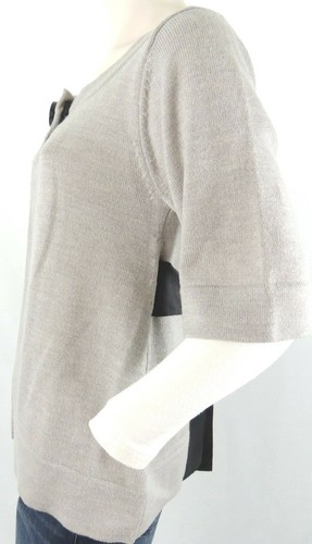 ULURU Merinowolle offene Strickjacke Größe XS extra klein grau 3/4-Ärmel Reparatur - Bild 3 von 12