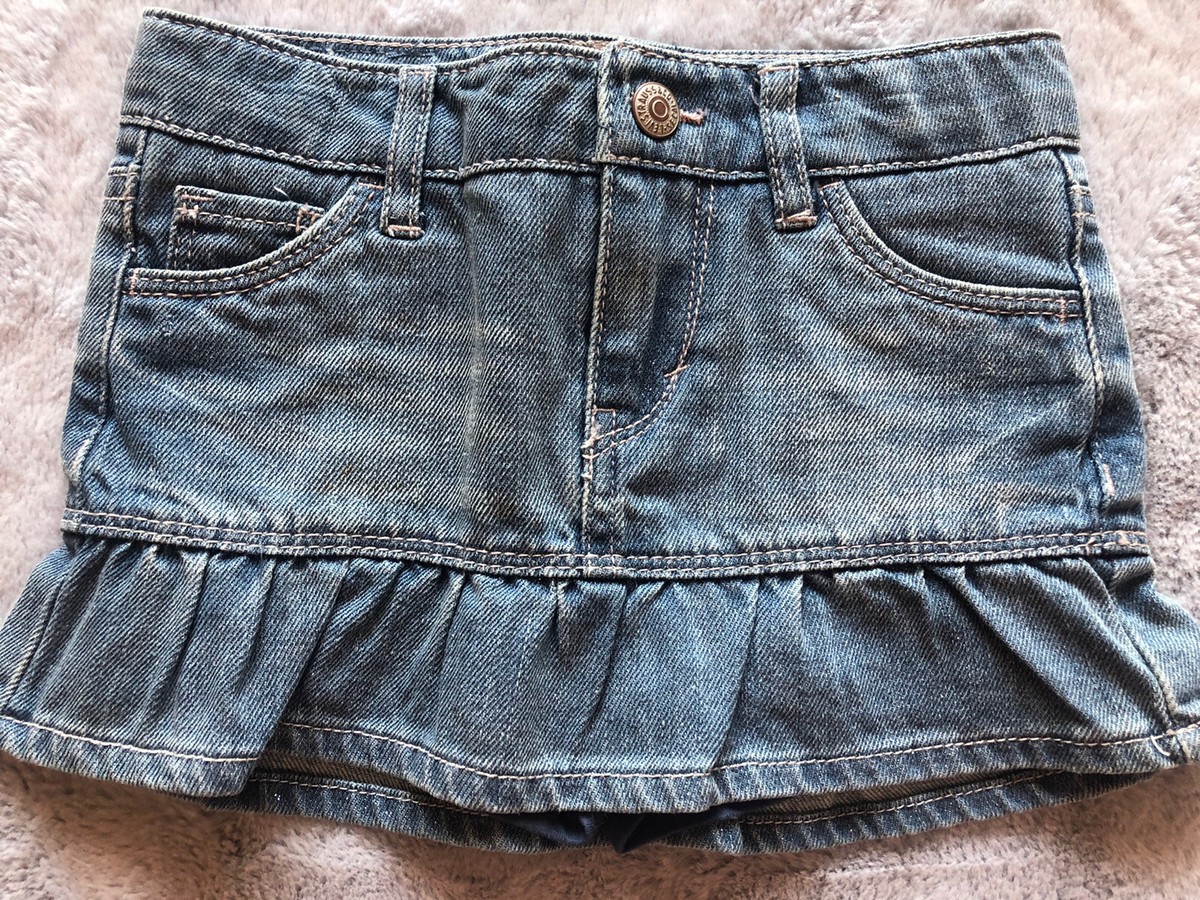 Levis Ruffle Sparkle Denim Skort Size 3t