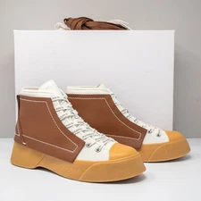 JW Anderson Brown Panelled High Top Sneakers, Size 42 EU (9 US)