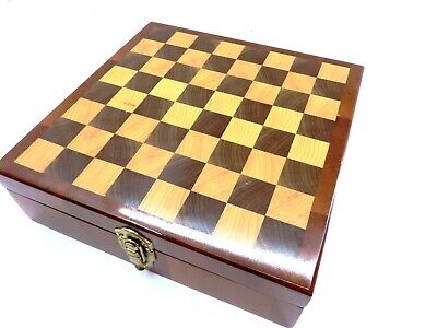 Custom CHESS Board by Edward Burger made from Cherry, Walnut and Ash Wood  SIGNED