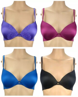 $55 VICTORIA'S SECRET VERY SEXY SO OBSESSED PLUNGE PUSH UP BRA LOGO CHARM 32D