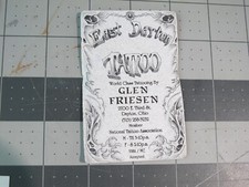 vtg Tattoo business card - East Dayton Tattoo Glen Friesen OH D