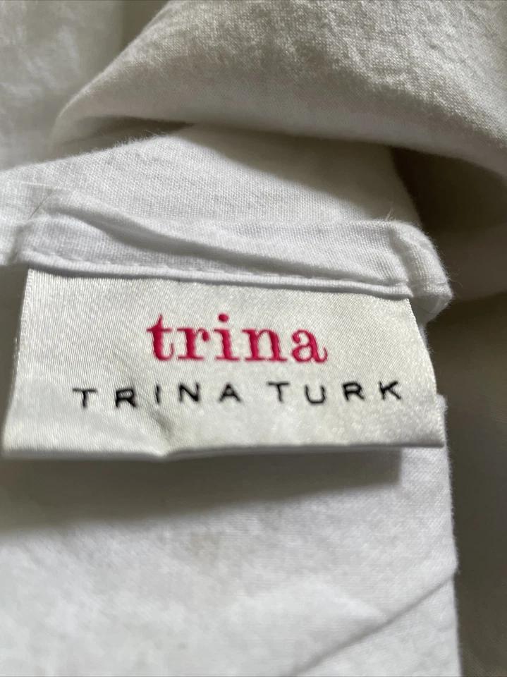 Trina Turk Teo White Shams conjunto de dois padrões de mistura de algodão - Imagem 3 de 4