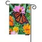 12.5x18 Inch Monarch Butterflies on Pink 12.5 x 18 Inch Butterfly Garden Flag