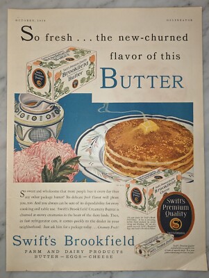 Brookfield Butter Swift Premium Co. Delineator 1930 Vintage Food Folio Print Ad