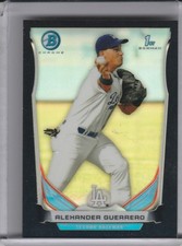 2014 BOWMAN CHROME #BCP106 ALEXANDER GUERRERO RC BLACK REFRACTOR DODGERS 27/99 