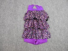 Weissman Dress Girls Large Purple Dance Recital Layered Sequin Built In Shorts