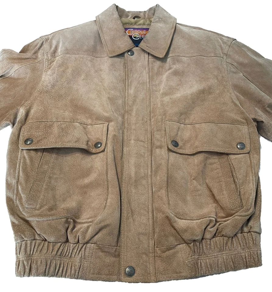 Cripple Creek Vtg Jacket Men’s Medium Brown Leather Southwestern Coat - Image 4 of 4