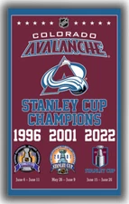 Colorado Hockey Team Champions Flag 90x150cm 3x5ft Avalanche Fans Good Banner