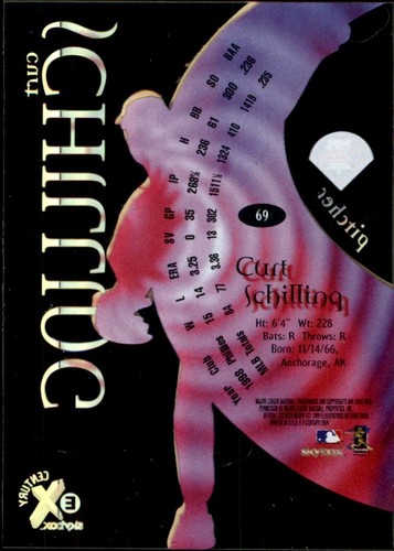 1999 Fleer/Skybox E-X Century #69 Curt Schilling PHILADELPHIA PHILLIES - Photo 2 sur 2