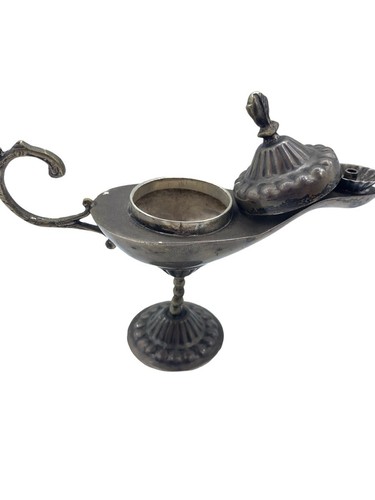 Genie Tray Candle Vintage 925 Sterling Silver - Picture 4 of 5