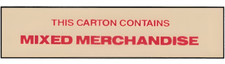 Printed Tape "Mixed Merchandise" 2"W x 330' - Case of 36 Rolls