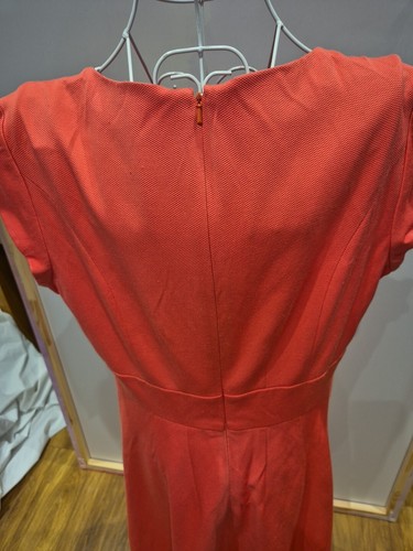 Vestido Laura Ashley Midi talla 16 rosa melocotón/salmón - Imagen 9 de 15