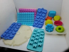 Silicone  Molds Lot of 27, Soap Ice Cupcakes Chocolate Crafting Molds