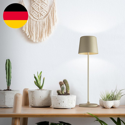 Lightbox LED Tischlampe Für Innen & Außen | 37 Cm / 23 Cm Höhe, Ø 10 Cm | Cappuc