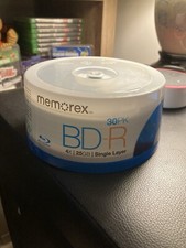 Memorex BD-R 30pk 4x 25GB  Single Layer Blu-ray Disc. Brand New Sealed 