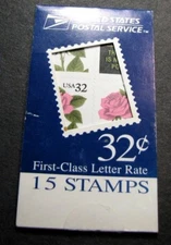US Booklet Stamp Scott#  BK178A  Pink Rose  $4.80  1995 (see note)  MNH L131