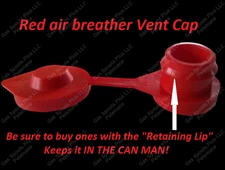 1-Pack-GAS-CAN-RED-VENT-CAP-Air Breather FIX YOUR CAN GLUG-Wedco-Blitz-Scepter