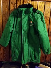 Vtg SALT LAKE CITY 2002 Winter Olympic Vol Jacket Green Sz XS PRICEDROP 10 off