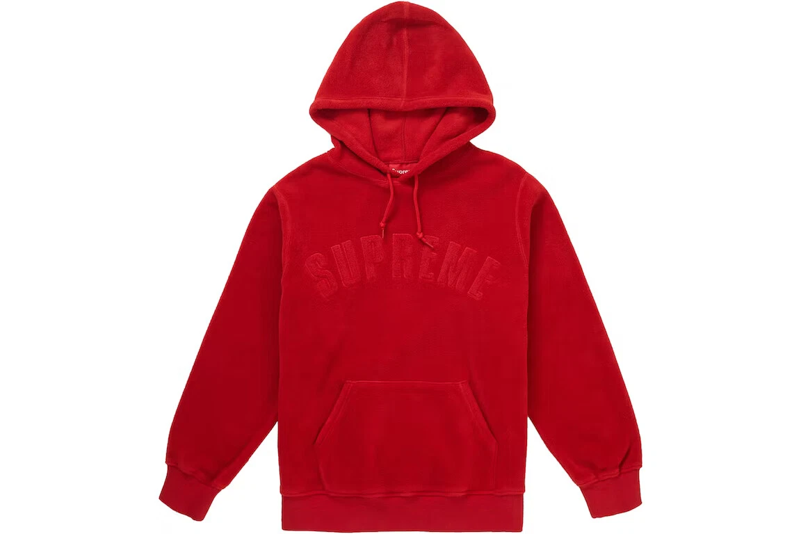 Sweat à capuche Supreme Polartec taille L rouge à capuche FW18 DS scellé