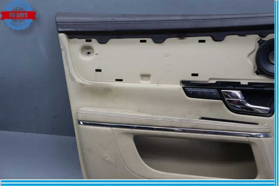 10-18 Jaguar XJ XJR XJL X351 painel de porta interior frontal esquerdo acabamento bege fabricante de equipamento original - Imagem 4 de 4