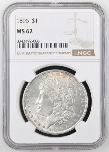 1896 Morgan Dollar NGC Certified MS62