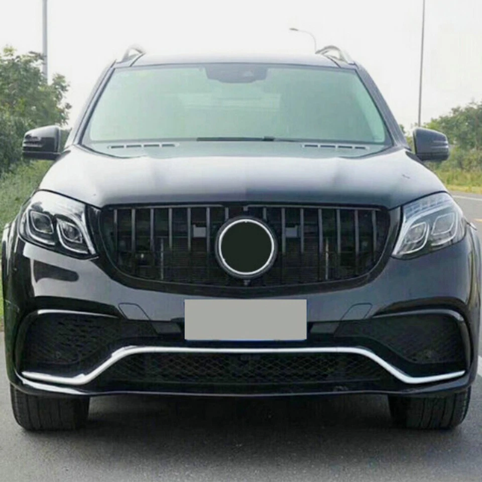 For 2016-2019 Mercedes GLS X166 GLS450 GLS550 Front Grille GT Style Gloss Black Foto 2 de 4