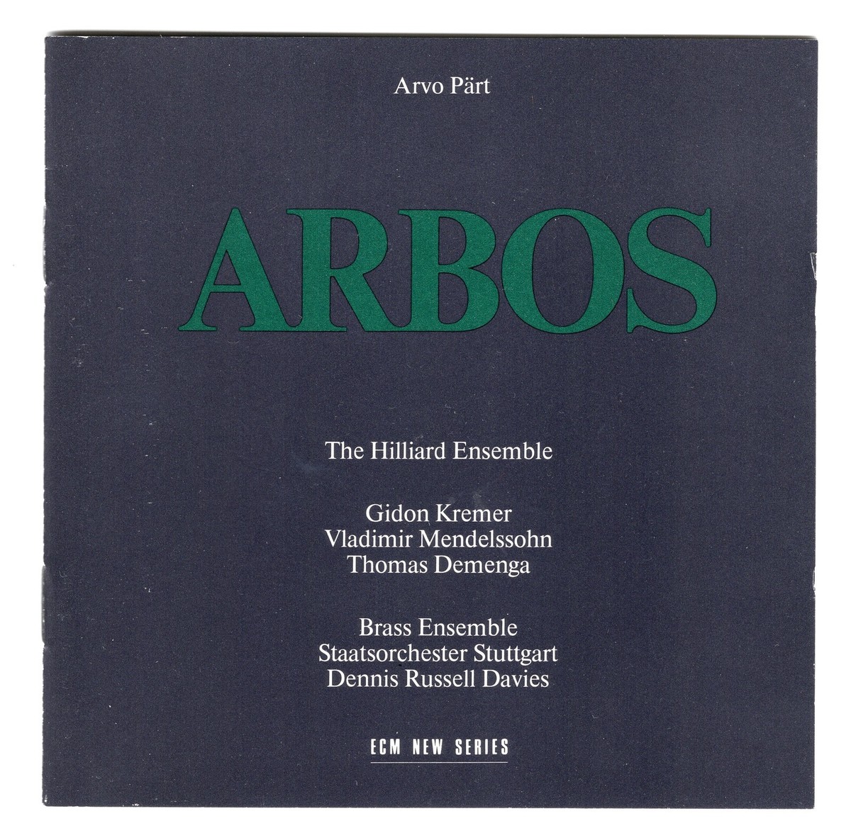 Arvo Pärt – Arbos CD (Japan Release) Arvo Pärt – Arbos – CD (Album, Reissue), [r460212] | Discogs