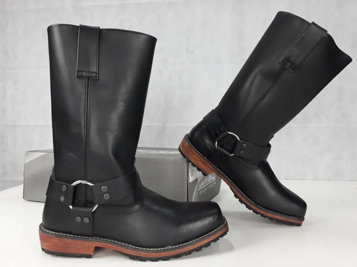 Stivali Stivaletti Vintage di Pelle in stile moto da turismo o per custom Harley