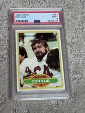 1980 TOPPS FOOTBALL CARD PSA 9 RON SAUL WASHINGTON REDSKINS
