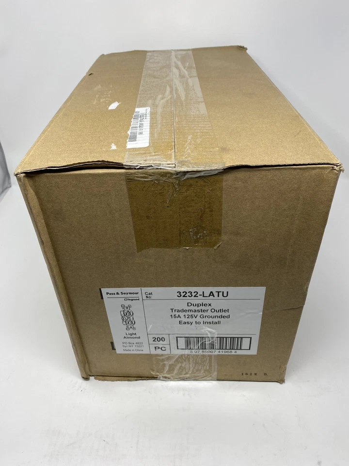 200x LEGRAND 3232LATU OUTLET, LIGHT ALMOND, 2-POLE, 3-WIRE GRD, 15 A, 125 V - Image 2 of 4