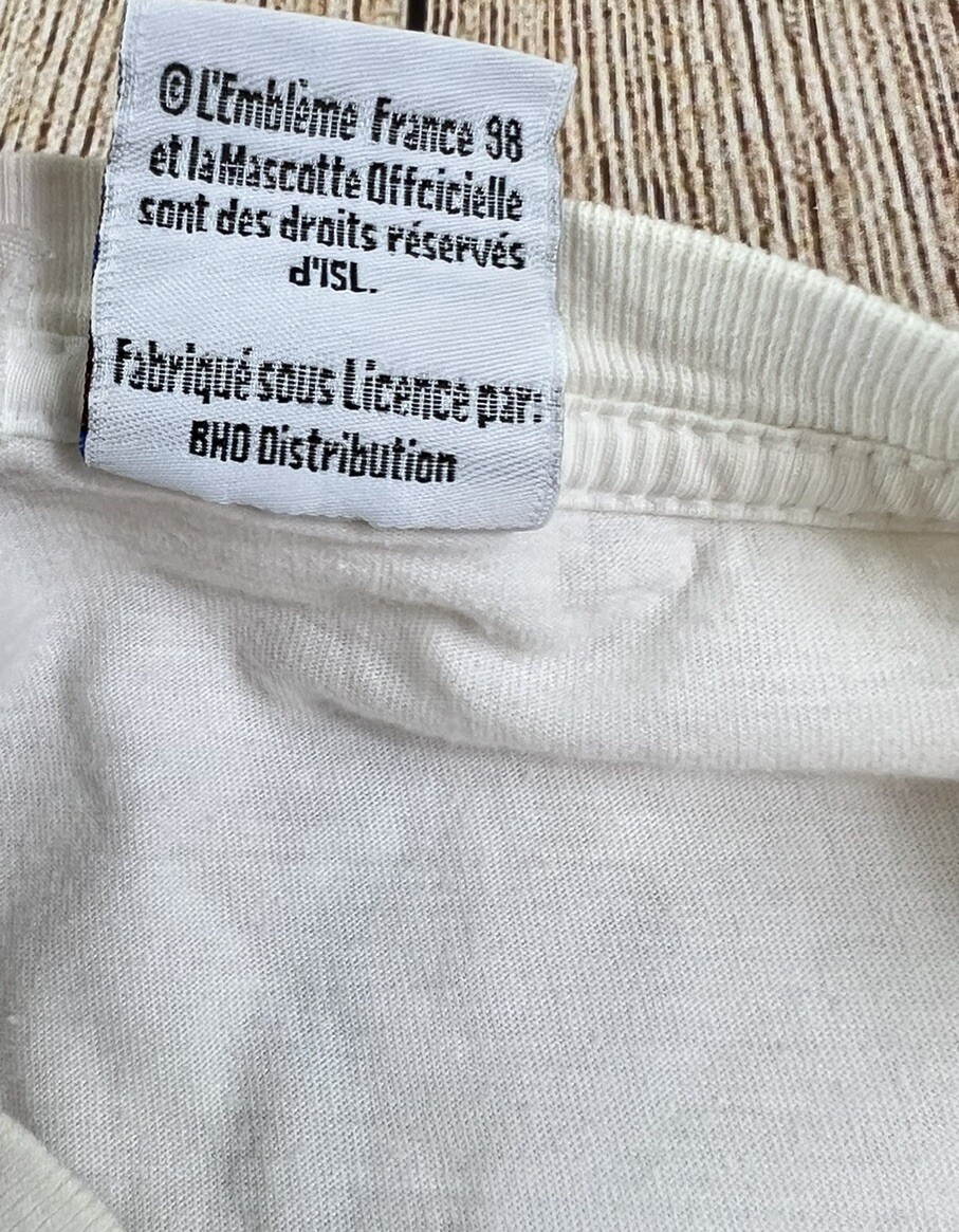 Vintage 90s France FIFA World Cup 98 Coupe Du Monde White T