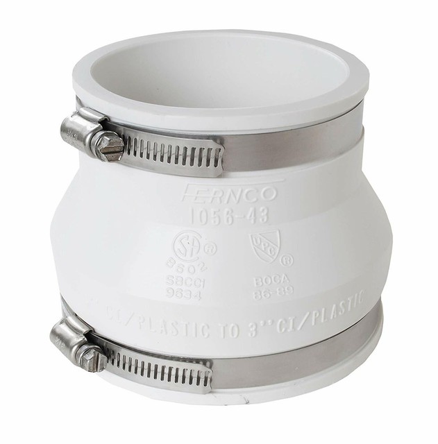 Single Rubber Flex Coupling (4x6" White) eBay