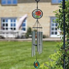 Smart Garden Flamboya Glass Rose Windchime 89cm Chorus Chimes Windchime