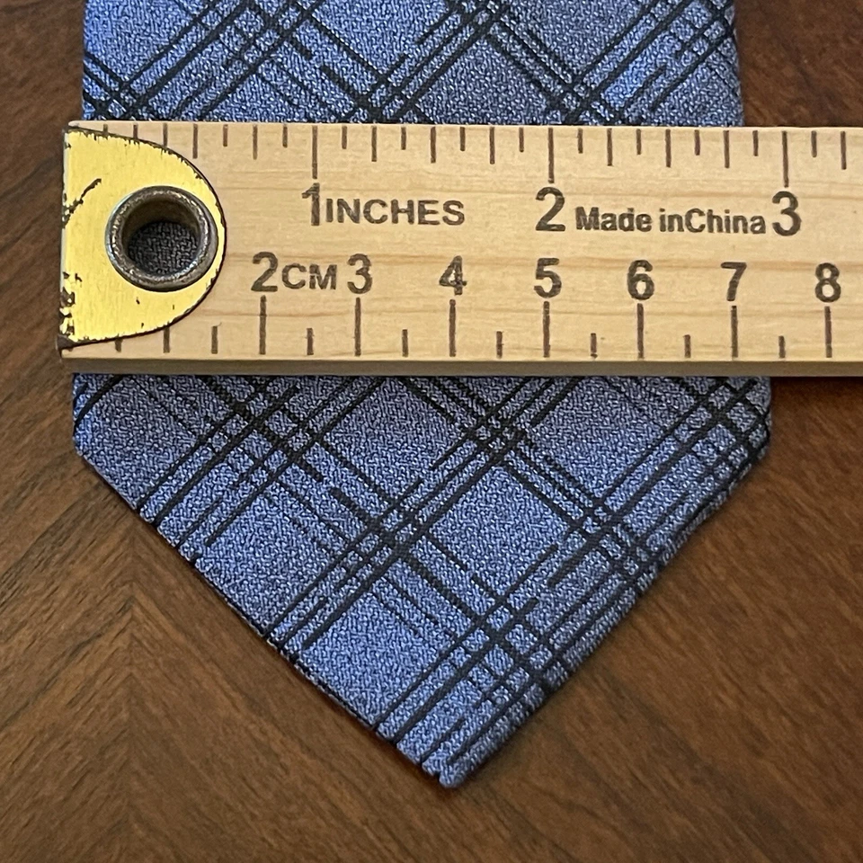 Corbata de cuello Van Heusen azul 73 % poliéster 27 % viscosa para hombre hecha en China Foto 4 de 4