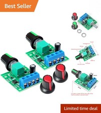 Dual Pack 2A PWM DC Motor Speed Controller 1.8V-12V with Speed Control Knob