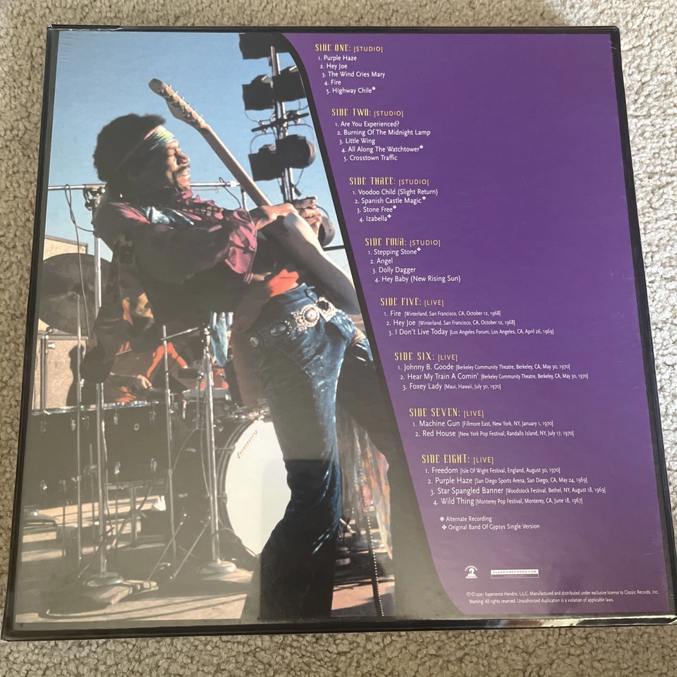 JIMI HENDRIX Voodoo Child Classic Records BOX SET RED VINYL 2001 4LP Sealed - Image 2 of 3