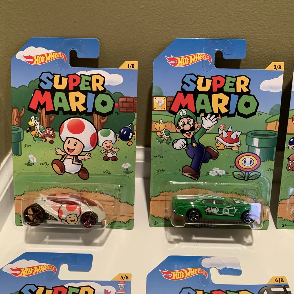 Hot Wheels Super Mario Complete Set 1-8 2016 Mattel Nintendo - Image 2 of 4